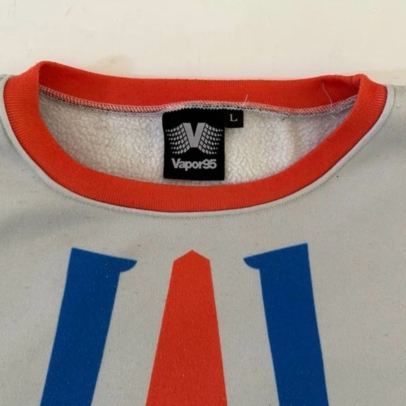 Vapor 95 Men’s Abstract Spellout Pullover Jumper 1983 Sweatshirt size Large - Picture 6 of 8